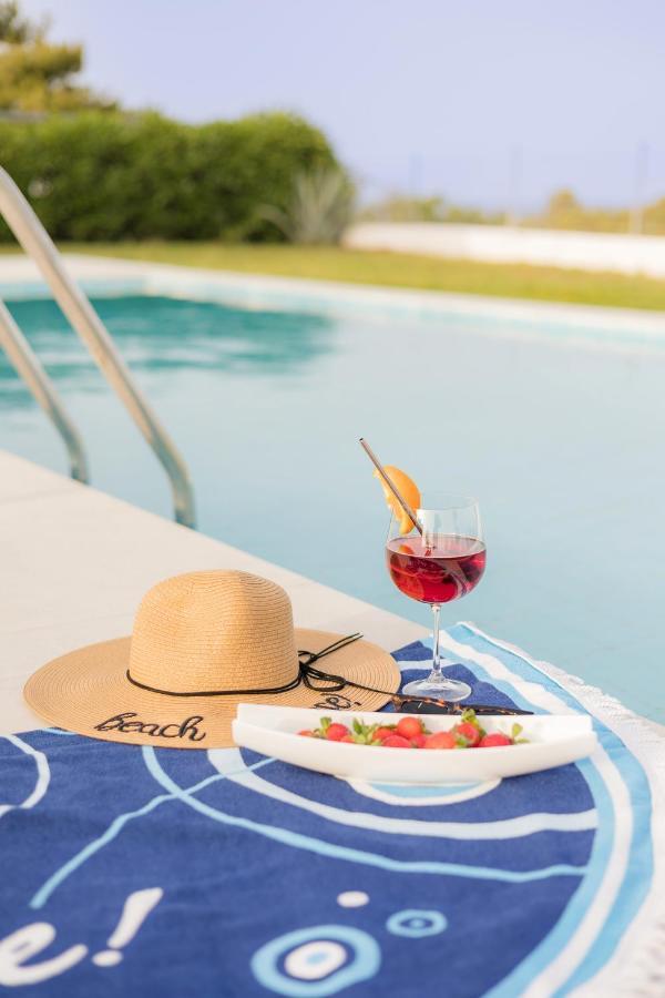 Villa Santa Maria With Private Pool And Sea View Afantou Exterior photo