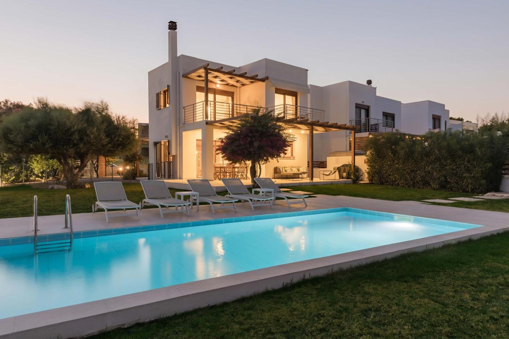 Villa Santa Maria With Private Pool And Sea View Afantou Exterior photo